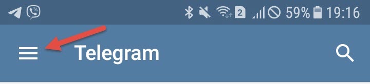 A screenshot of the Telegram app featuring the