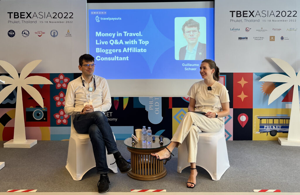 Q&A with Tatiana Buyanova and Guillaume Schaer Tatiana Buyanova and Guillaume Schaer at the Q&A session about affiliate marketing