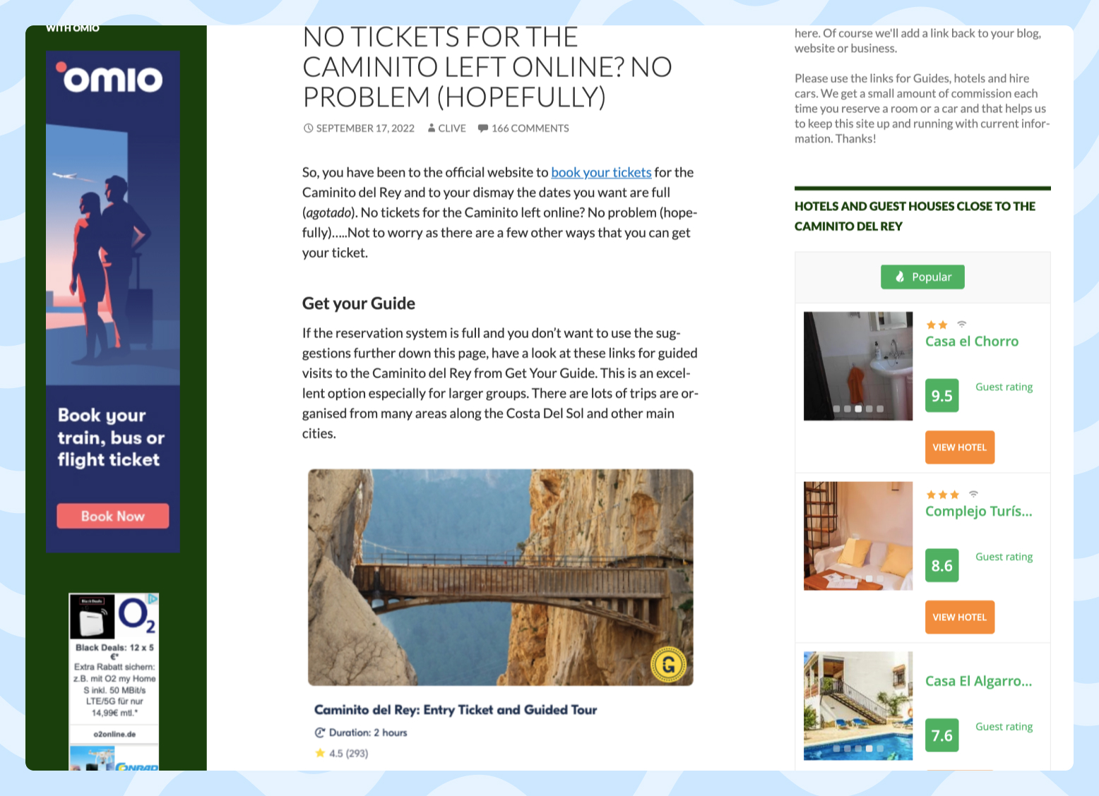 Example of integrating the tours widget Example of integrating the tours widget