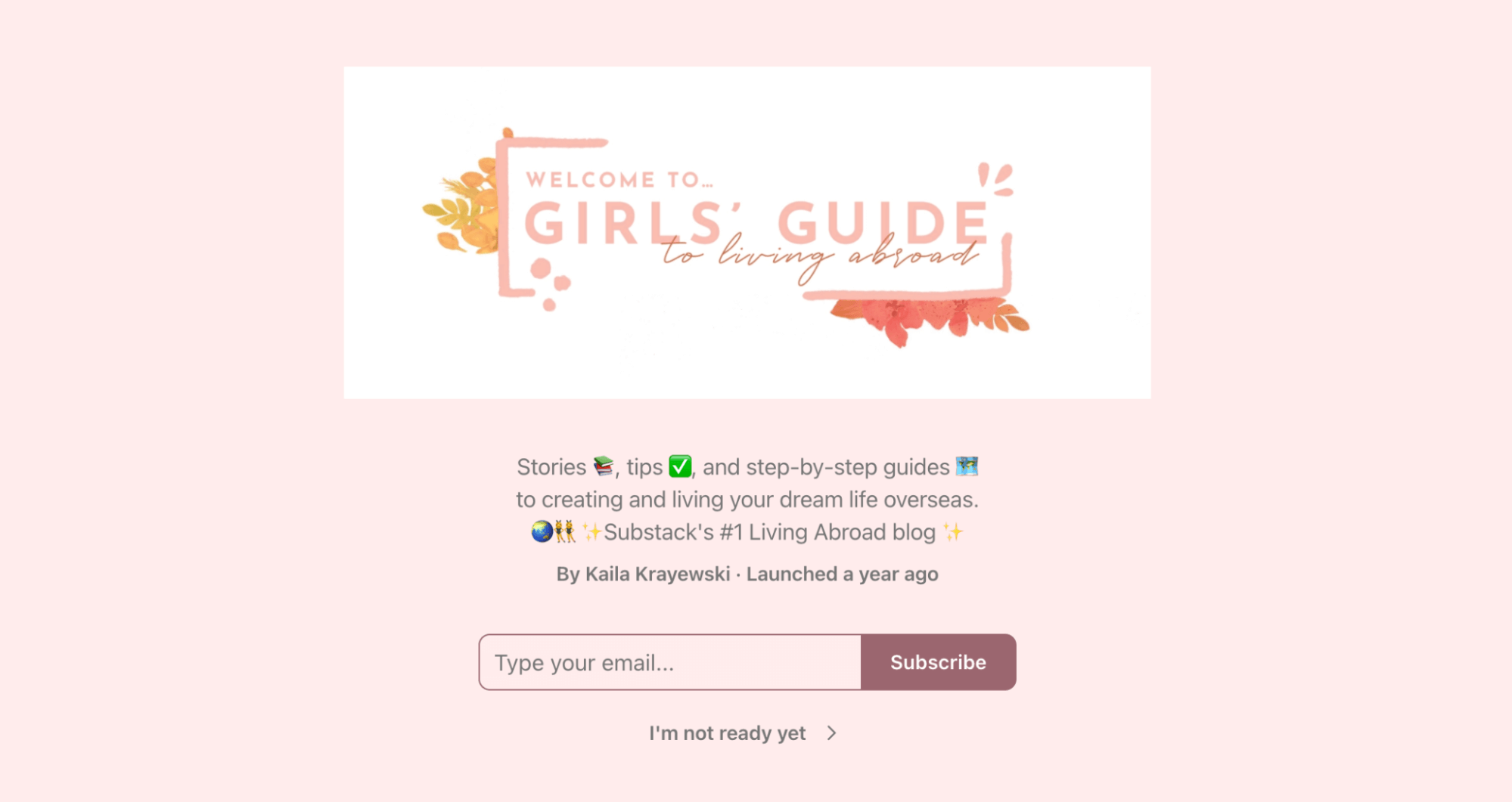 Substack to Girl's Guide Living Abroad Substack to Girl's Guide Living Abroad