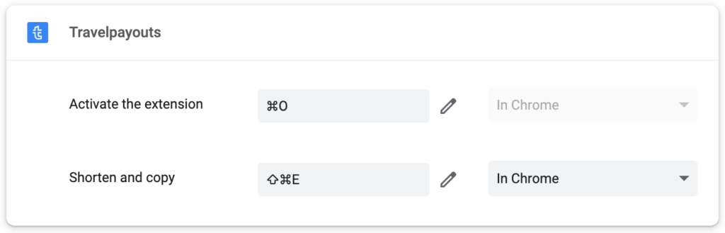 Set hotkeys for Travelpayouts extension shortcuts for travelpayouts extension