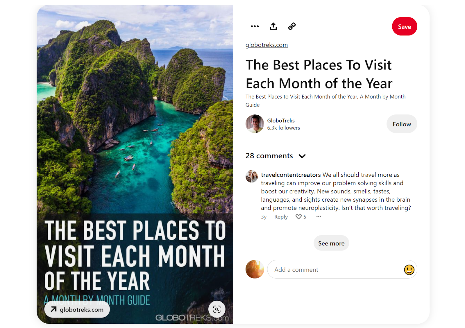 An example of a Pinterest link An example of a Pinterest link